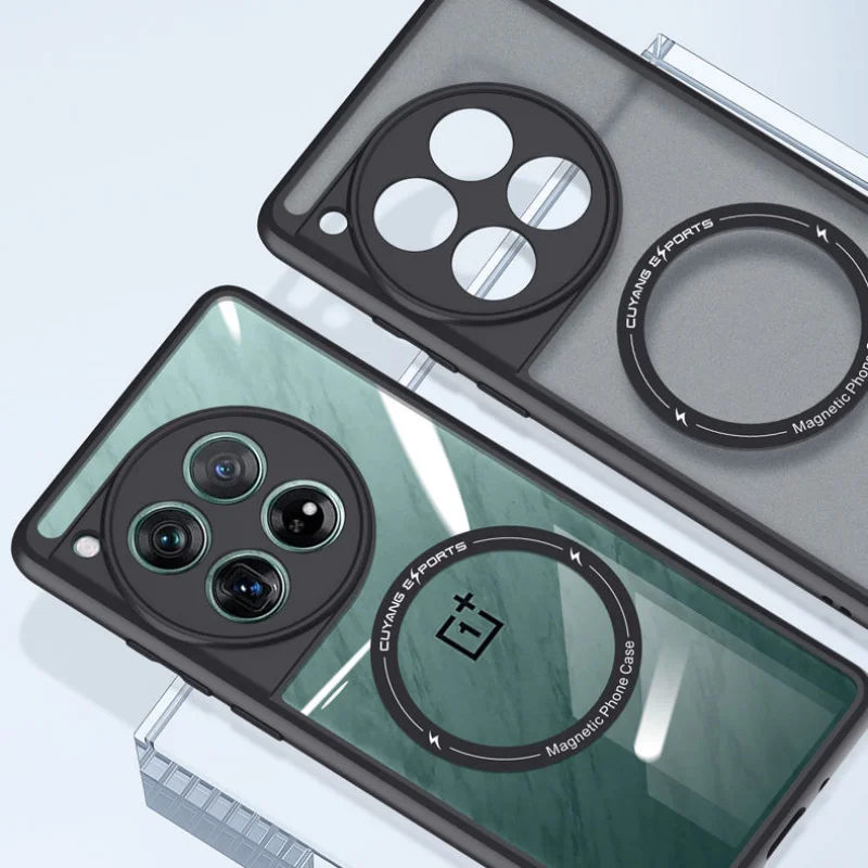 Фото Магнитный чехол для OnePlus 13 13R 12 ACE5 3 2 Pro OnePlus12 R 11R, чехол MagSafe, прозрачная задняя крышка, защитный противоударный бампер №4