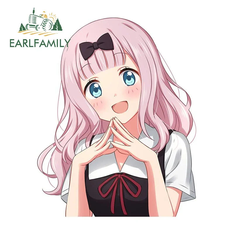 EARLFAMILY Fujiwara Kaguya автомобильные наклейки виниловые индивидуальные наклейки на зеркало заднего вида для мотоцикла, холодильника, водостойкий солнцезащитный крем