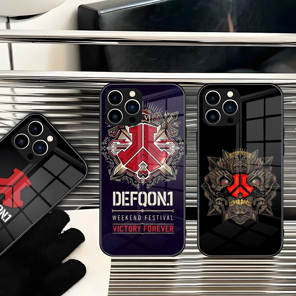 Музыкальный чехол для телефона D-DefqoneS 1, чехол для iPhone 16 14 15 Pro Max Plus 13 12 11 X XR XS 8 7 6 MINI SE 2022, стеклянная задняя крышка