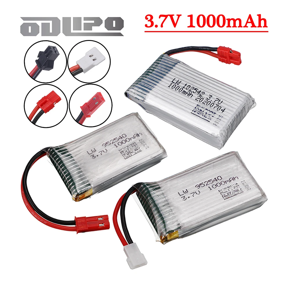 952540   Lipo Drone Battery 3,7 В 1000 мАч 25C для Syma X5 X5C X5S X5SC X5SW TK M68 CX-30 CX-30 K60 905 V931 Запчасти для радиоуправляемого квадрокоптера