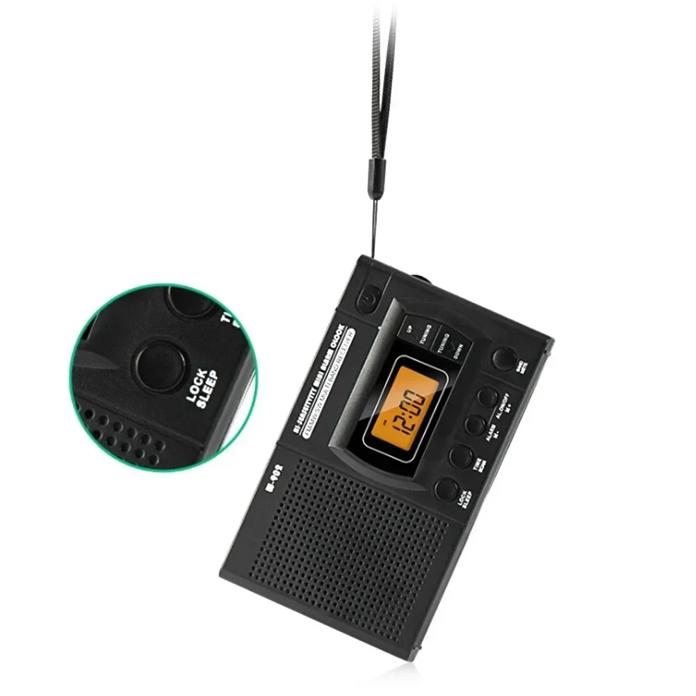 e do przenoszenia i użycia Przejrzysty dźwięk stereo Przenośne radio z z zegarem LCD FMAMSW Wielopasmowe przenośne radio kieszonkowe z zegarem (art.: 3920c85909b1c) - 3920c85909b1c