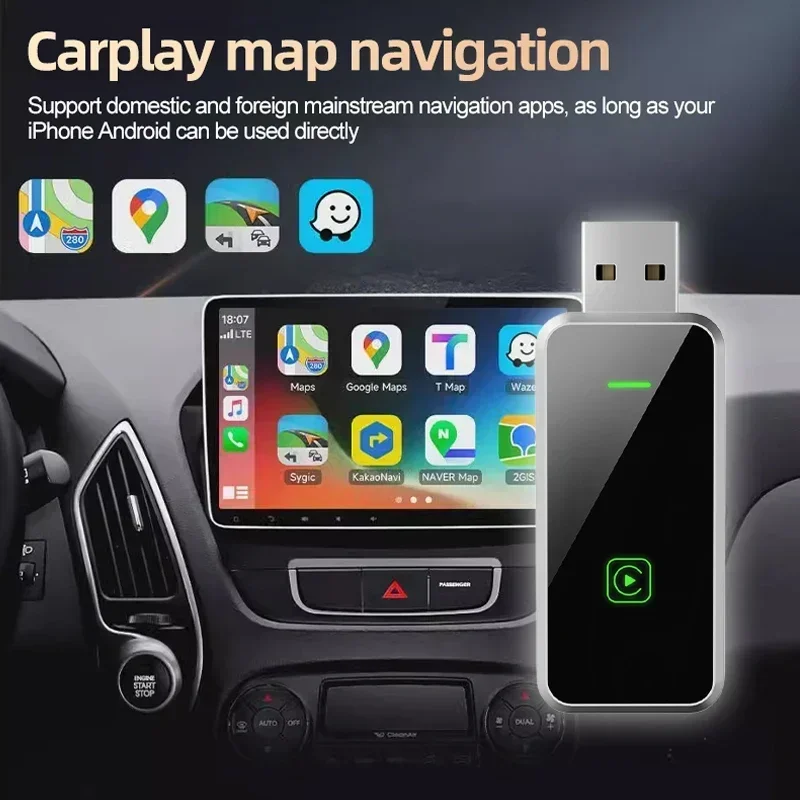 Фото Автомобильный Стайлинг Mini CarPlay Беспроводной адаптер Car Play Bluetooth WiFi Быстрое подключение Plug and Play для Ford Mustang S-197 S-550 S-650 №3
