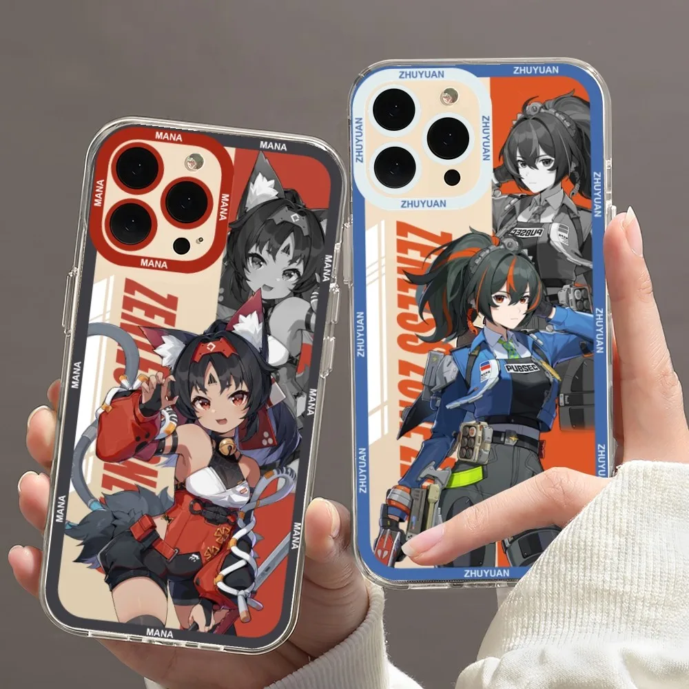 Чехол для телефона Ellen Joe Zenless Zone Zero для iPhone 11, 12, Mini 13, 14, 15 Pro Max, прозрачный корпус