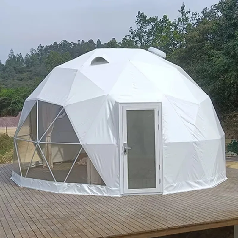 4-метровая прозрачная садовая палатка для отеля иглу Glamping House Geodesic Dome Tent