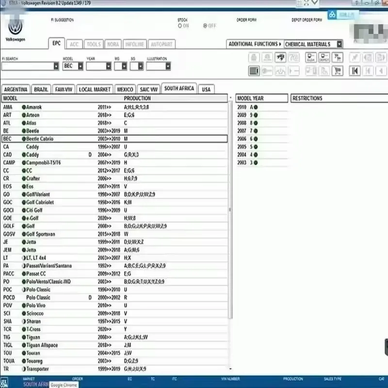 Фото 2025 Новейший каталог электронных запчастей Elsawin 6.0 E T/ K 8 .3 Elsa win 6.0 для V-W для A-udi, программное обеспечение для авторемонта в жестком диапазоне 250 ГБ №4