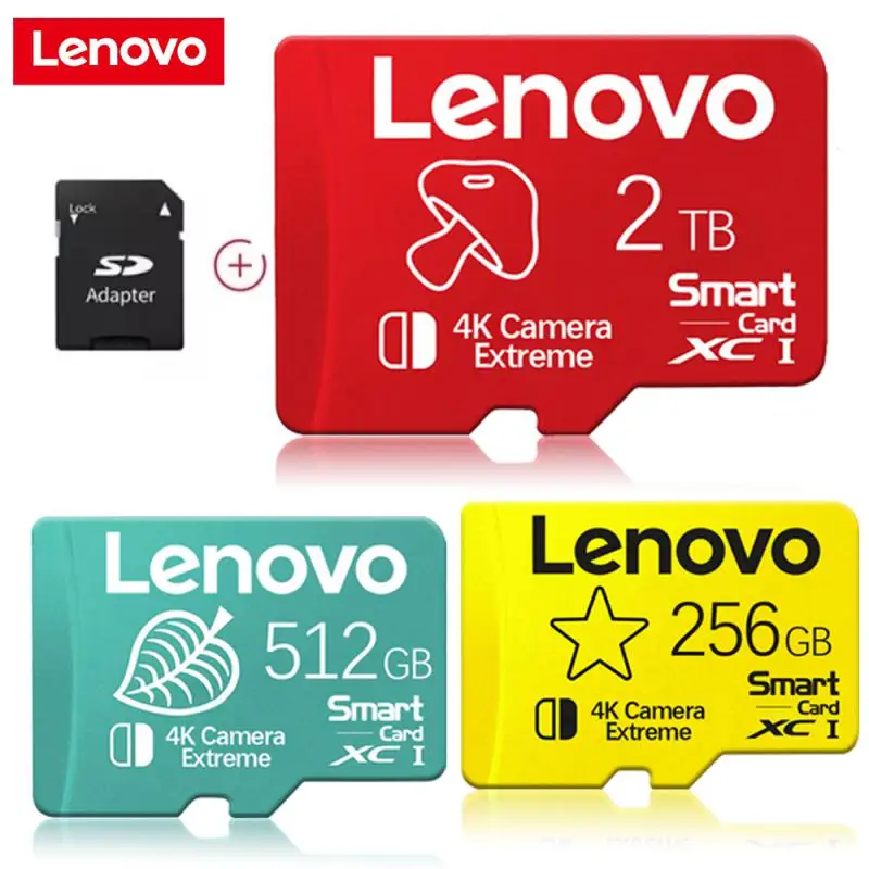 Высокоскоростная карта Lenovo Micro TF SD 2TB 1TB 512GB 256GB 128GB TF Flash Memory Card Cameracartão De Memória для Nintendo Switch