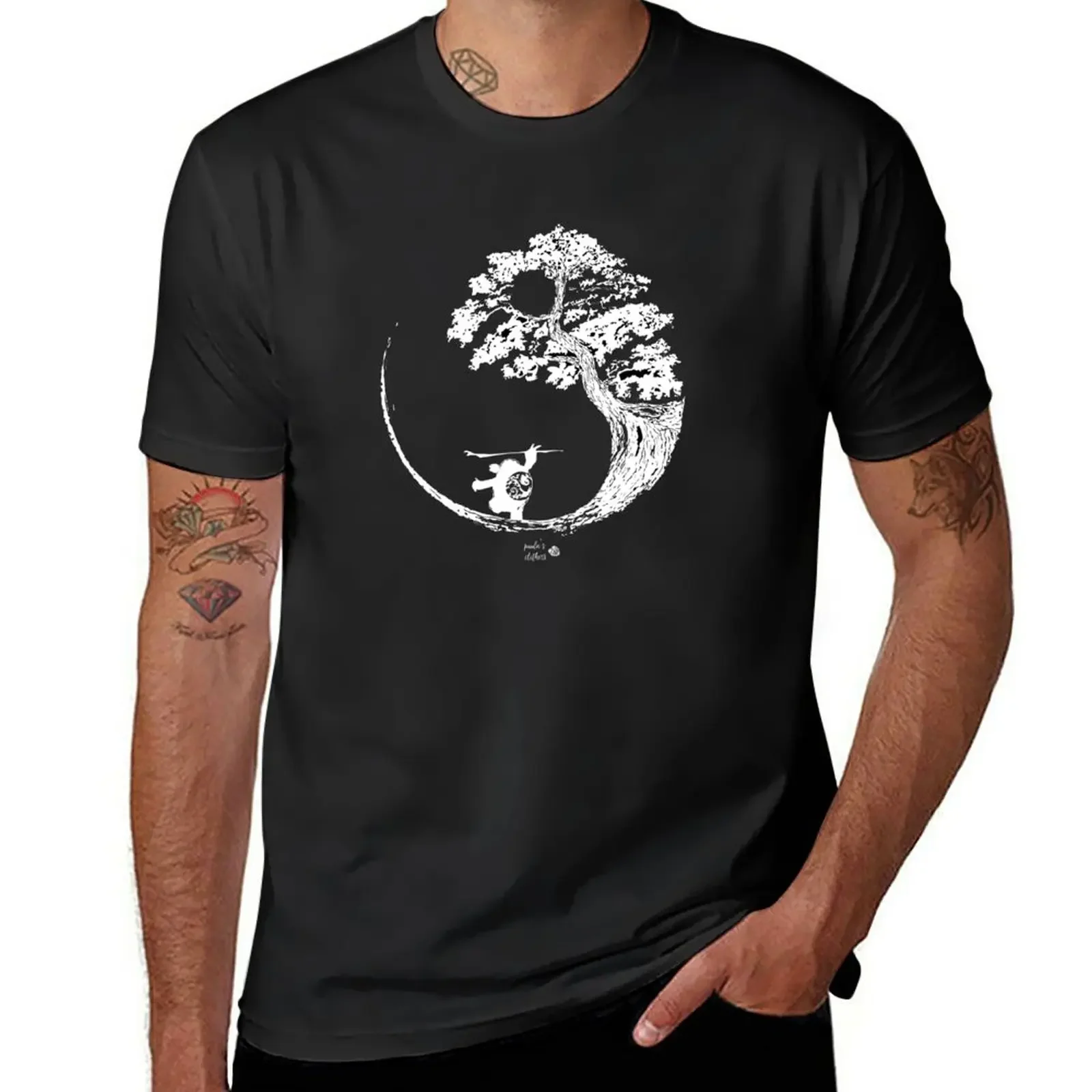 Новинка, футболка Kungfu с пандой, футболка с принтом животных для мальчиков, футболки на заказ, мужские футболки для тренировок