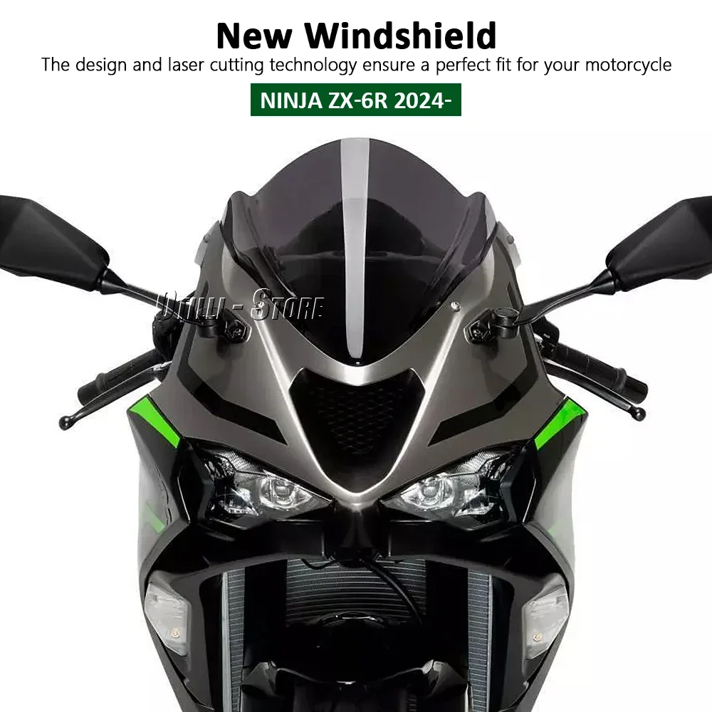 Фото Лобовое стекло мотоцикла, ветрозащитный дефлектор, передний капот для Kawasaki Ninja ZX-6R ZX6R ZX 6R NINJA 2024 2025 №2
