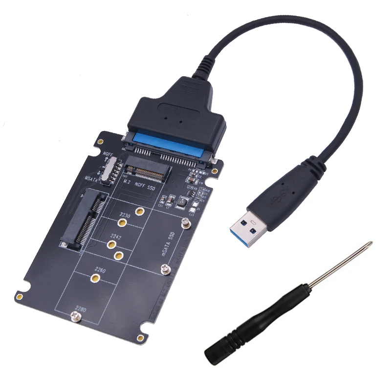 M2 USB адаптер M.2 NGFF в SATA адаптер MSATA на USB SATA 3,0 конвертер Внешний mSATA m.2 NGFF в SATA 3 USB адаптер переходная плата (art.: 3920bf03889ca) - 3920bf03889ca