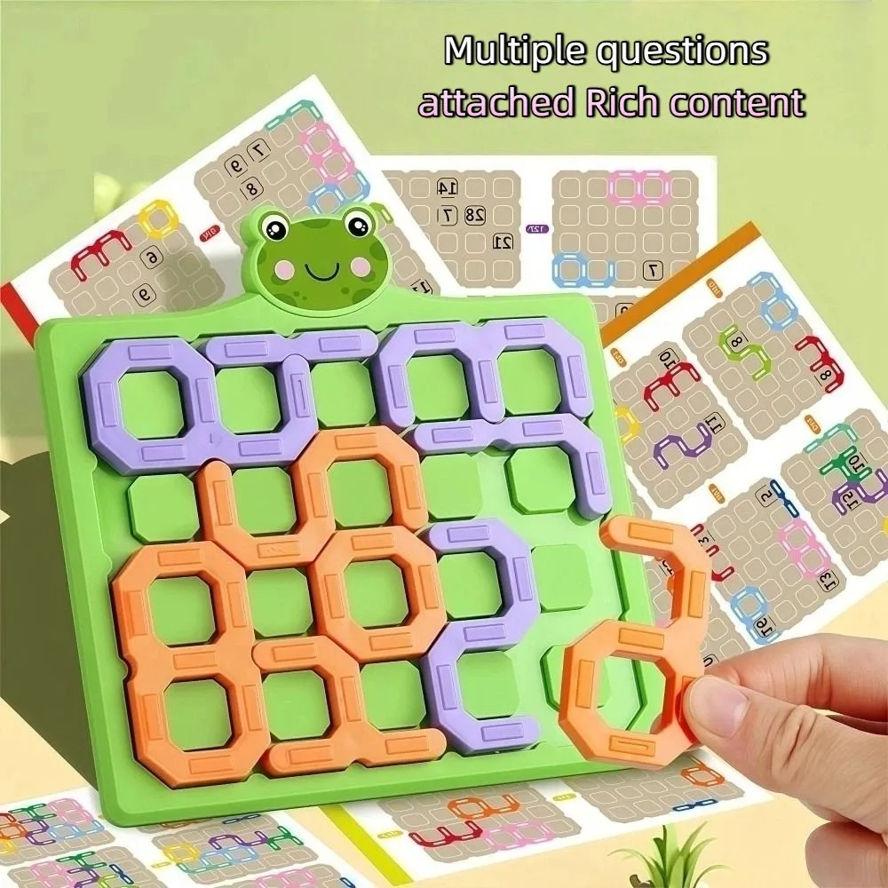 Фото Мультяшная цифровая головоломка, игра Numeber, многофункциональный лабиринт, доска-головоломка для раннего образования, тренировка мозга, соответствующий форме, блок №5