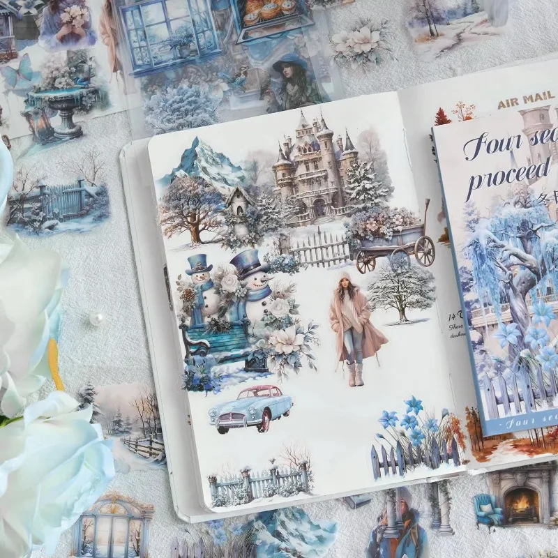 20 шт. наклейки Four Seasons для путешествий подростков, молочный справочник, материал, наклейка, книга, упаковка, декоративные принадлежности для скрапбукинга 148*105 мм