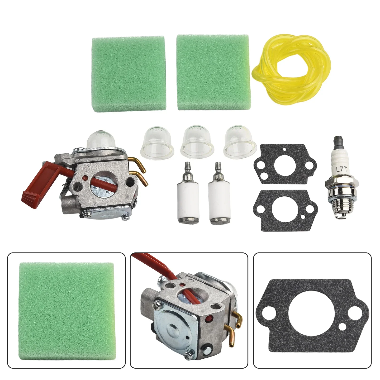 Для Homelite B25C BC2500R D725CD D825SB F2020 F3040 F3050 аксессуары комплект карбюратора насадки воздушный топливный фильтр трубопровод