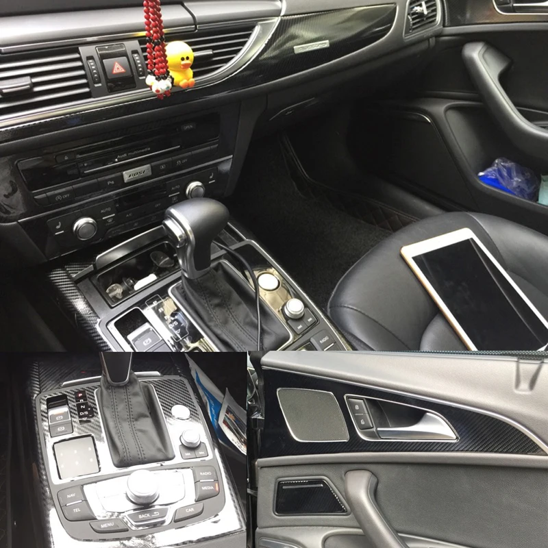 Фото Наклейки из углеродного волокна 3D/5D для Audi A6 C7 2012-2018 №4