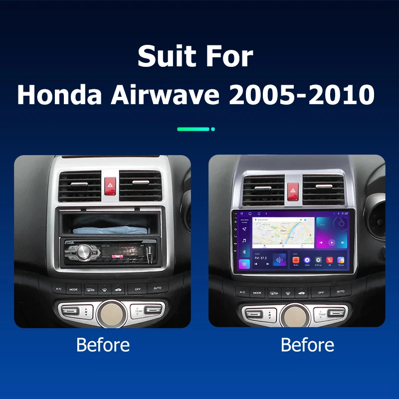 Фото Автомобильный радиоприемник Android Carplay для Honda Airwave 2005 2010, GPS-навигатор, мультимедийный плеер, стерео экран, магнитофон, головное устройство 4G №2