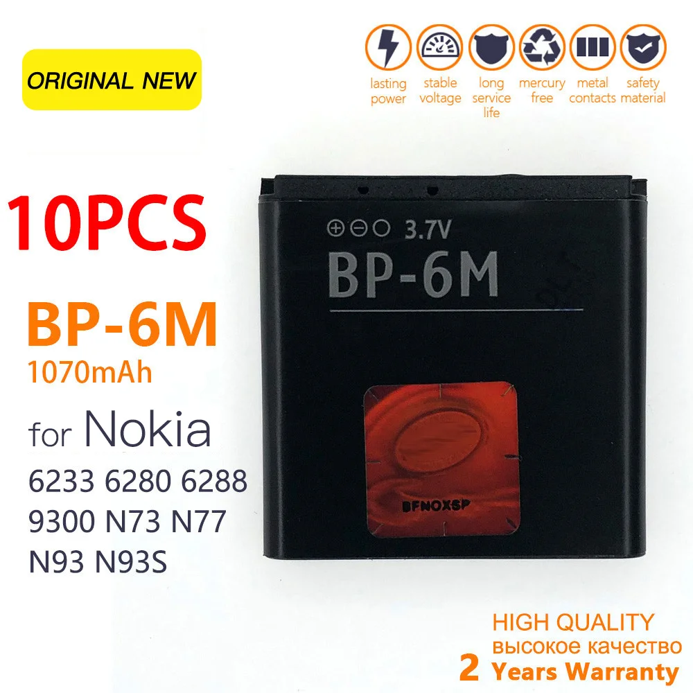 Сменный аккумулятор BP-6M BP 6M для Nokia 6233 6280 6288 9300 N73 N77 N93 N93S 3250 6290 9300 9300i аккумуляторная батарея