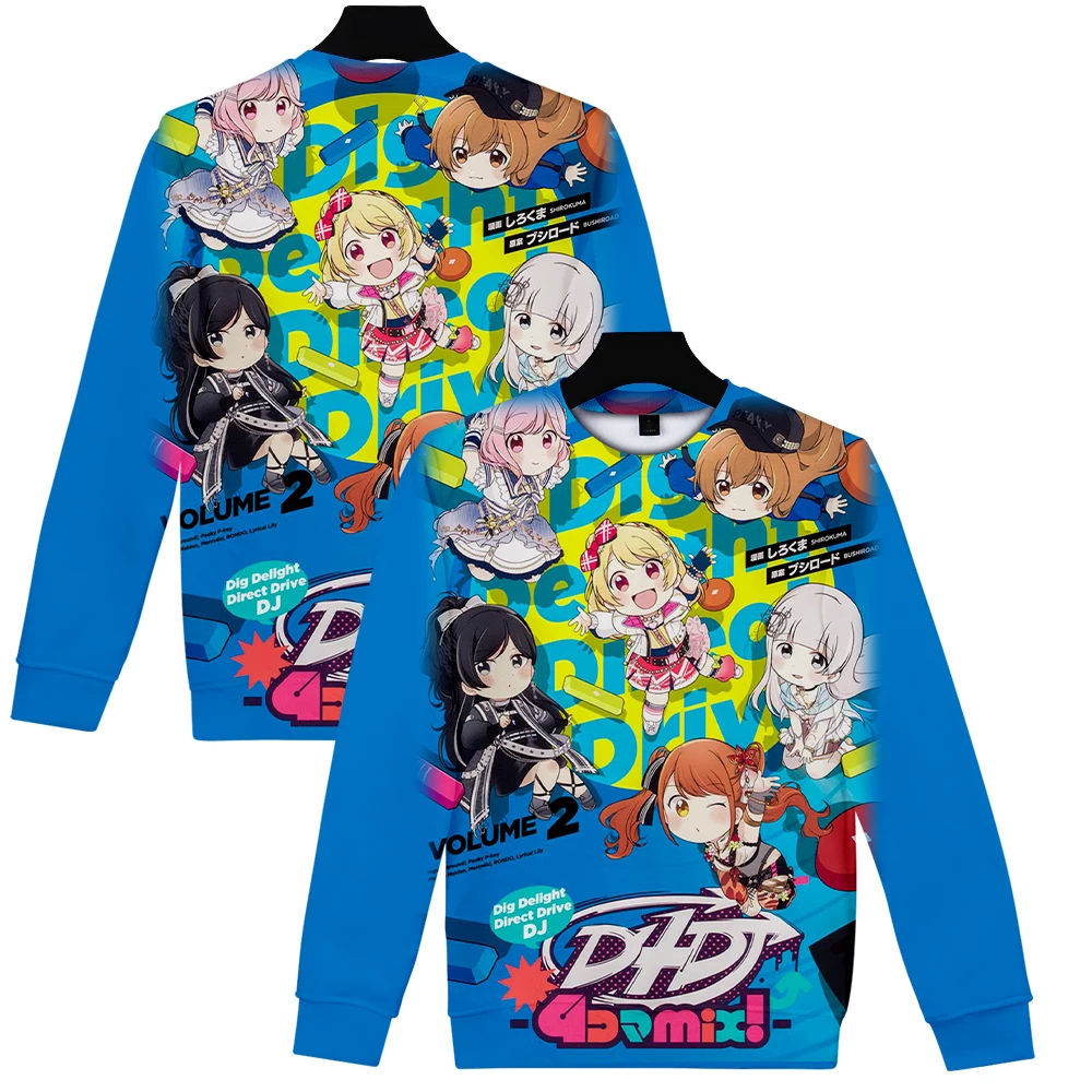 Фото 2024 3D Косплей D4DJ All Mix Аниме ТВ серия Merch Crewneck унисекс летний зимний Топ с длинным рукавом рубашка одежда №2
