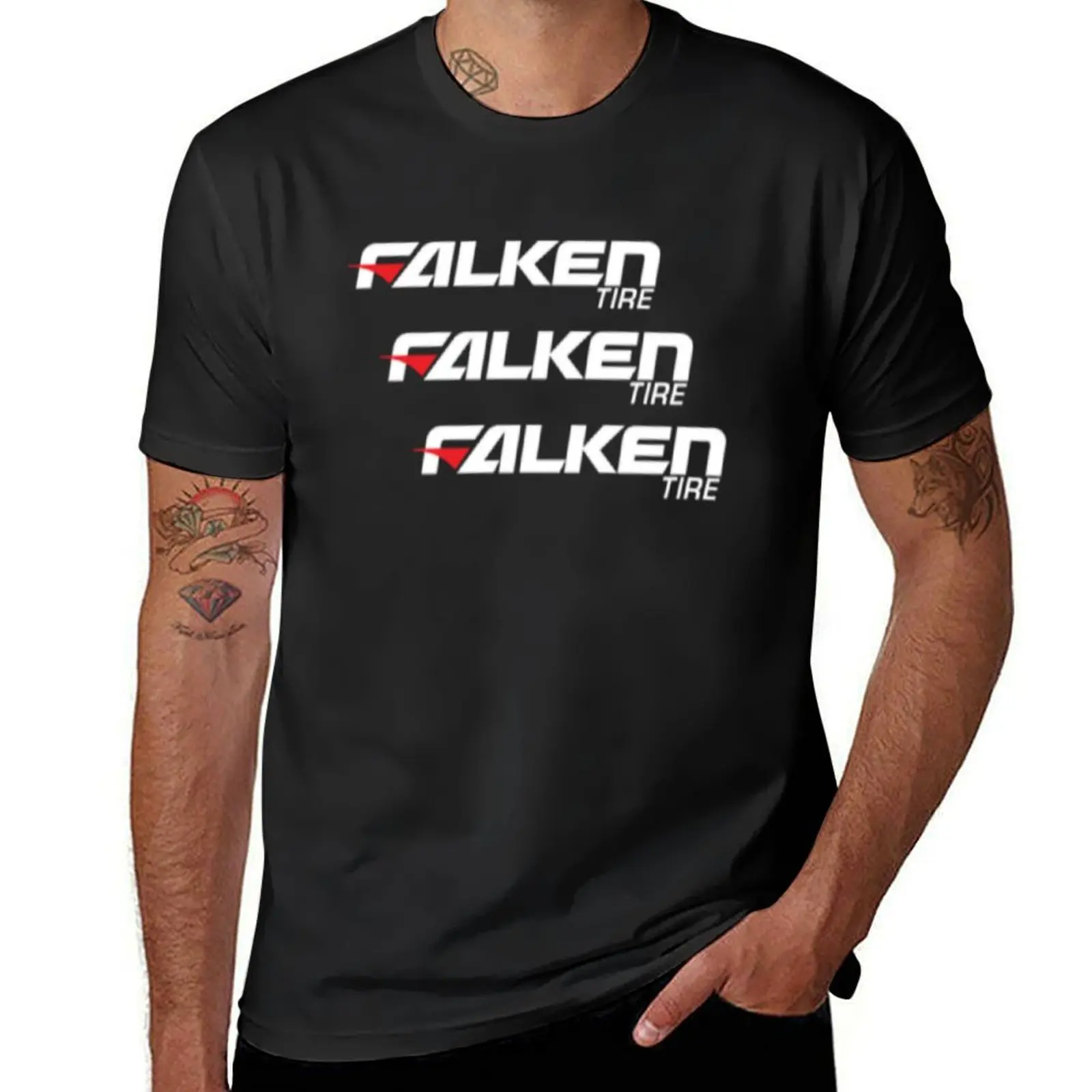 Футболка falken tire Мужская, винтажная одежда, большие размеры