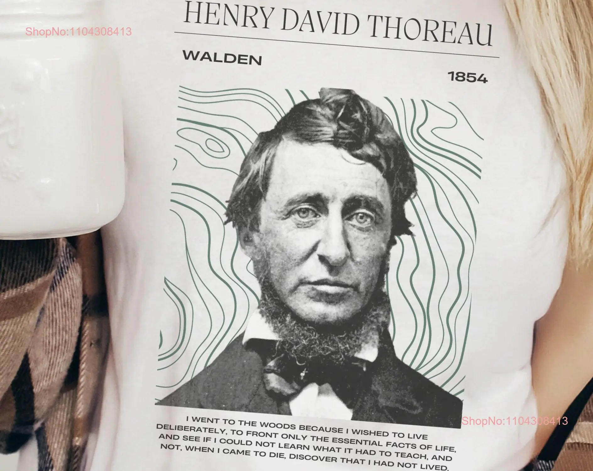Футболка с капюшоном Генри Дэвида Thoreau Walden Light Academia Booktok Book Lover ELA Teacher Naturalist Library