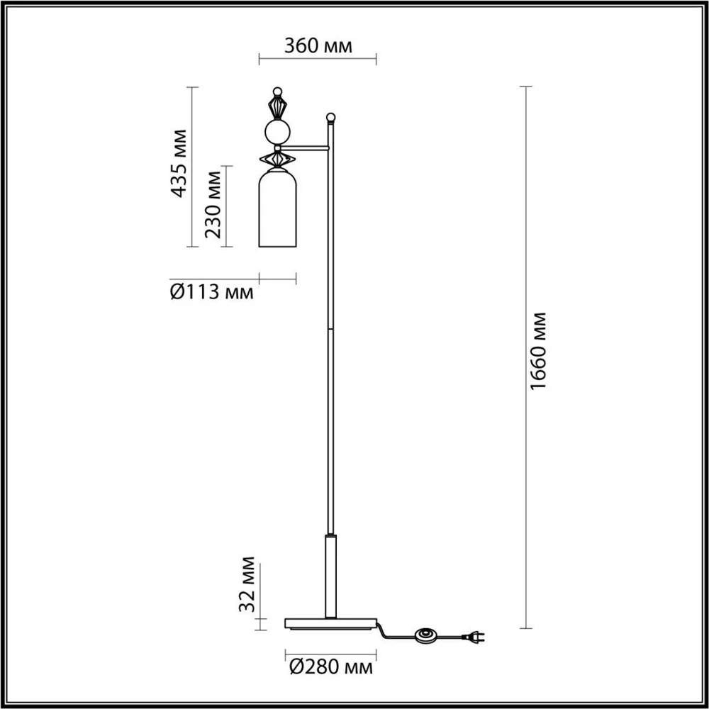 Фото Торшер Odeon Light Bizet, 4893/1F №2