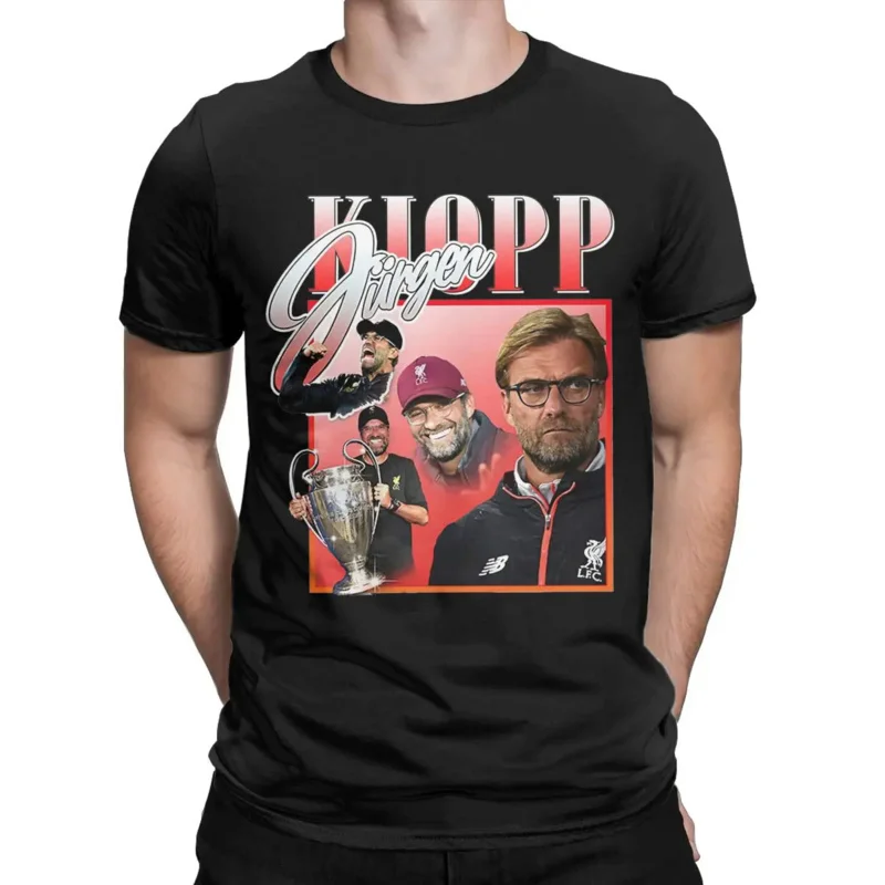 Мужская футболка Jurgen Klopp, новинка, 100% хлопковая футболка с коротким рукавом, футболка с круглым вырезом, одежда