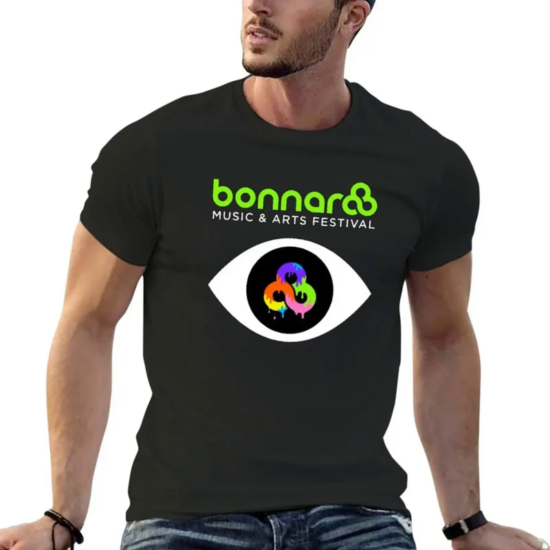 Новинка, Лидер продаж, футболка Bonnaroo с логотипом музыки и искусства, эмблема exselna, футболка с графическим рисунком, спортивные футболки для фанатов, Мужская футболка с графическим рисунком