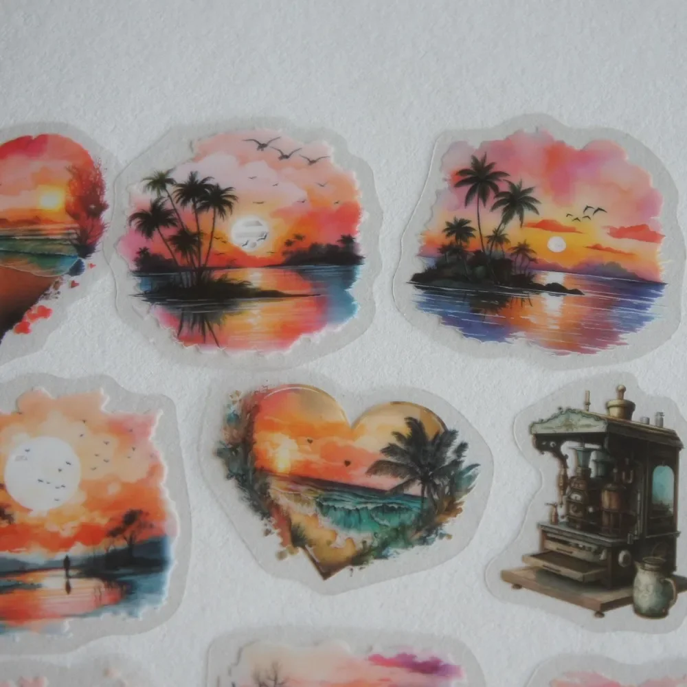 38 шт. Go on Vacation To A Scenic Spot Painting Стиль ПВХ Стикер Скрапбукинг DIY Подарочная упаковка Этикетка Украшение бирки