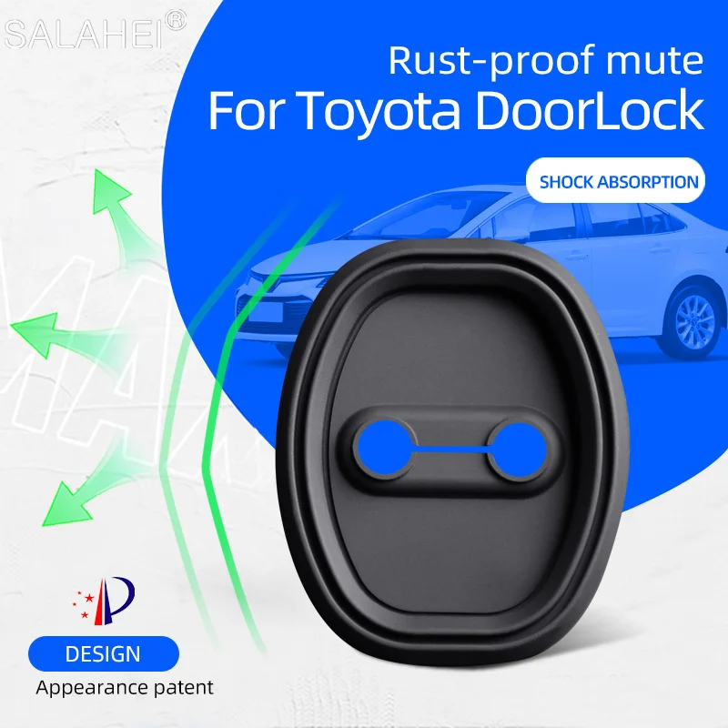 4 шт., силиконовые накладки на дверные замки для Toyota RAV4 Highlander VOR camry Prado REIZ COROLLA