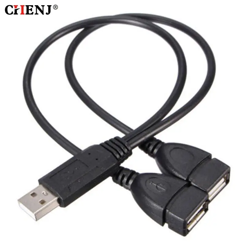 Разветвитель-переходник на 2 гнезда USB 2,0, 30 см