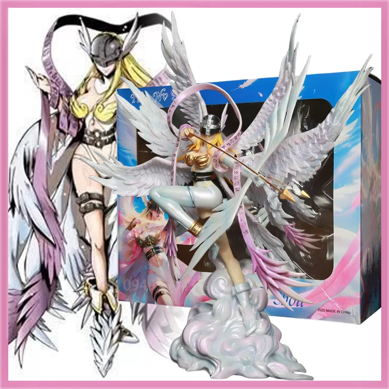 Новинка в наличии Digimon Adventure 26 см Angewomon аниме фигурка Holy Angemon Vs Piemon Patamon Warpshinka кукла фигурка игрушка на заказ