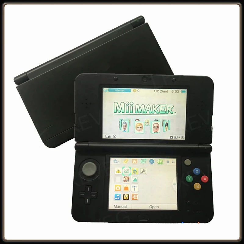 Оригинальная игровая консоль б/у в стиле ретро NEW3DS, с новым корпусом и защитой экрана