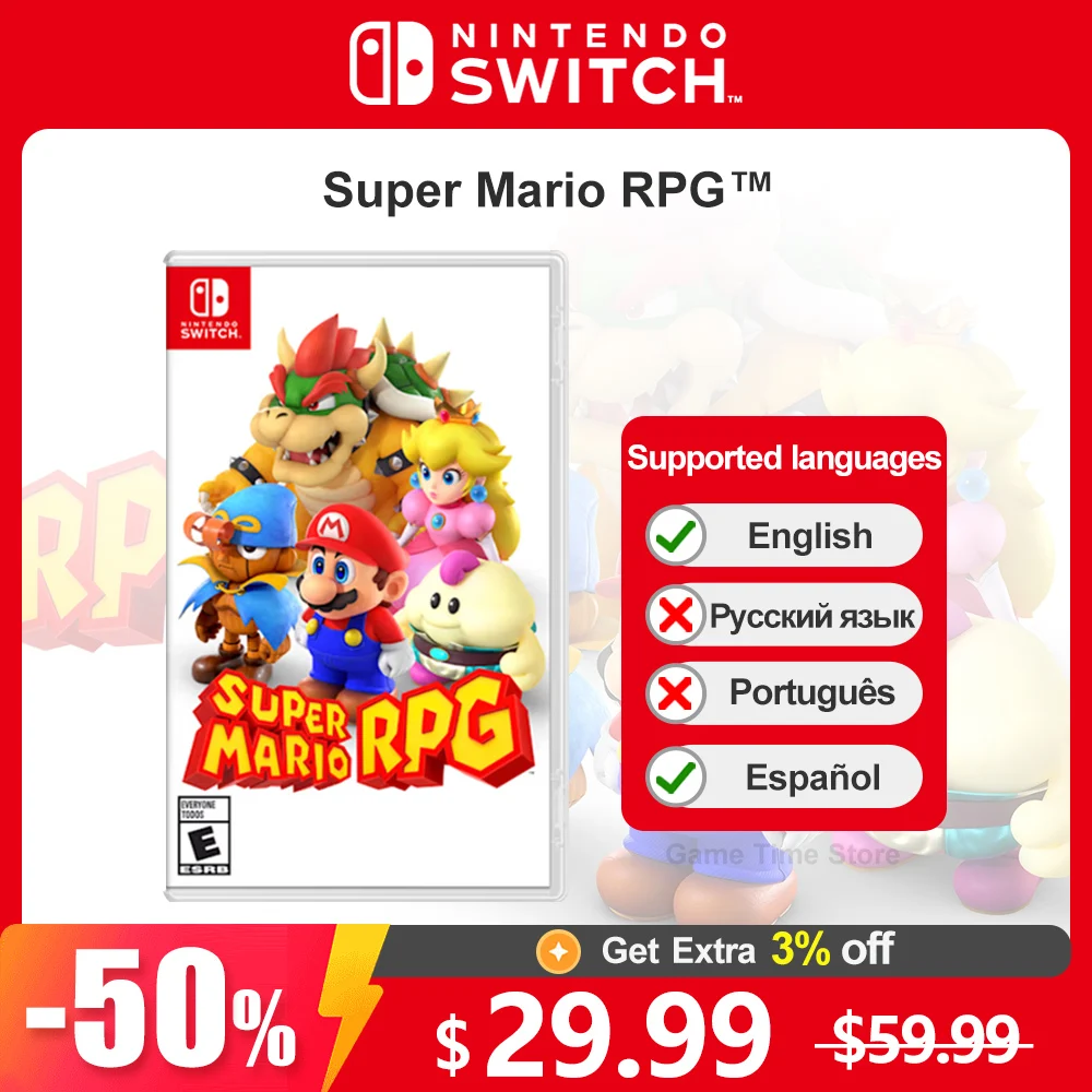 Super Mario RPG Игровая приставка Nintendo Switch для игр Super Mario, ролевая игра, новинка 100%, карта физической игры, поддержка одного игрока и 3 режима для игровой консоли Switch