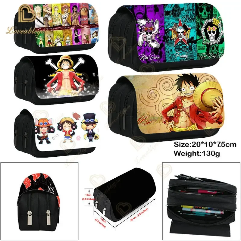 Аниме цельные пеналы сумки Monkey D Luffy утилита водонепроницаемые окклюзионные аксессуары для царапин школьные принадлежности