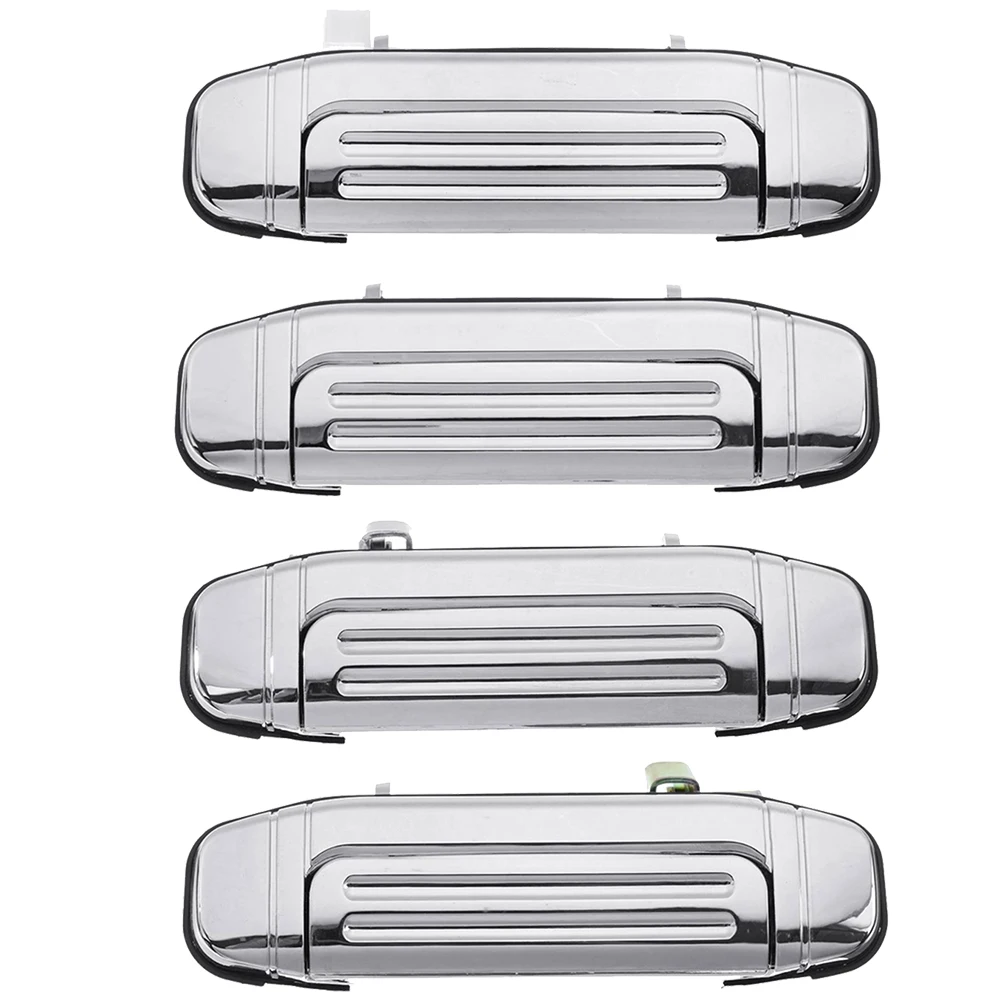 Фото Наружные хромированные дверные ручки 4x для Mitsubishi, Montero, Pajero MR156875, MR156876, MR156877, сменные детали для автомобиля №2