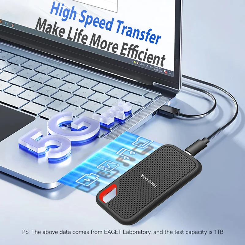 Фото Портативный внешний жесткий диск E61 SSD 2 ТБ/1 ТБ/500 Гб M.2 диск памяти USB3.1 память для ПК планшетов ноутбуков настольных компьютеров телефонов №2
