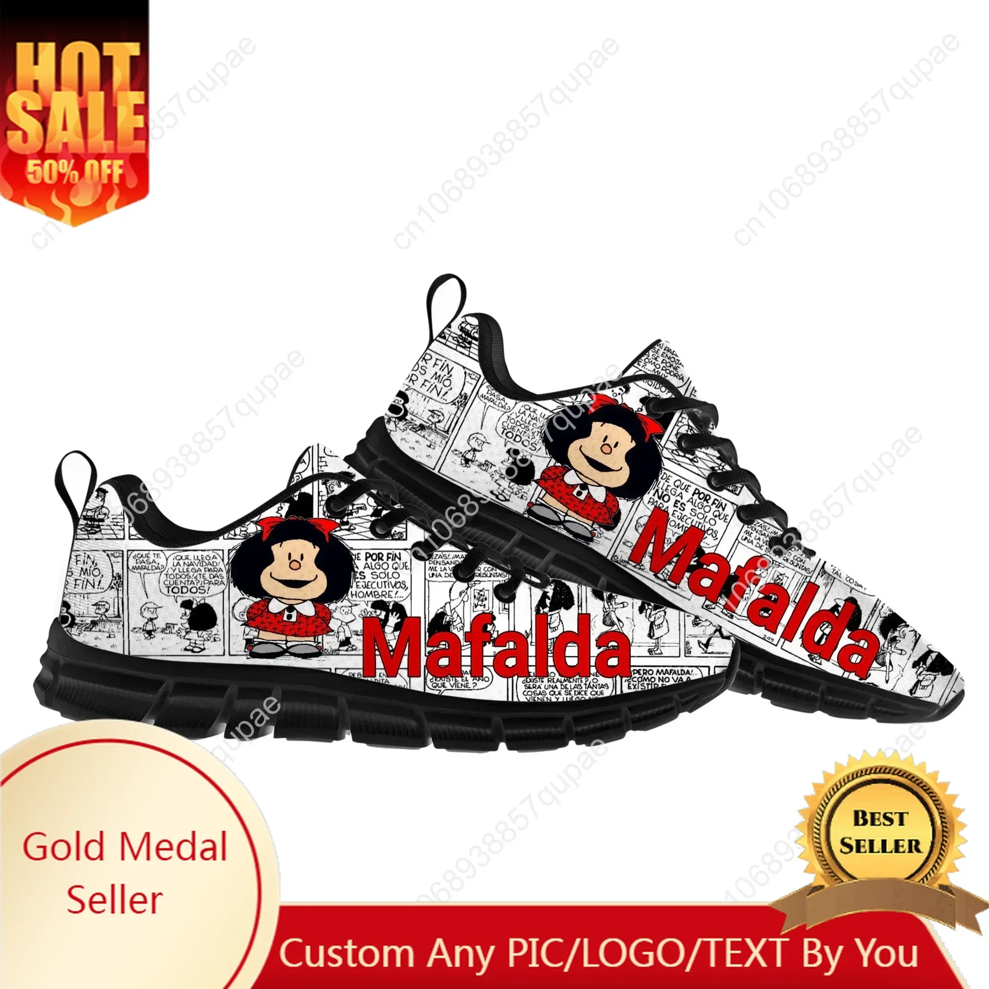 Популярные спортивные туфли Mafalda с героями мультфильмов, мужские и женские подростковые кроссовки на заказ, модные кроссовки высокого качества, обувь на заказ