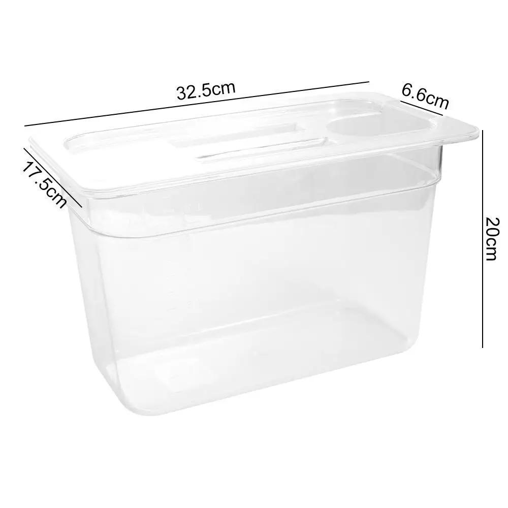 Фото Контейнер для плиты Sous Vide, 6 л, прозрачный утолщенный вакуумный резервуар, пищевой материал с крышкой, резервуар для кулинарной воды Sous Vide №2
