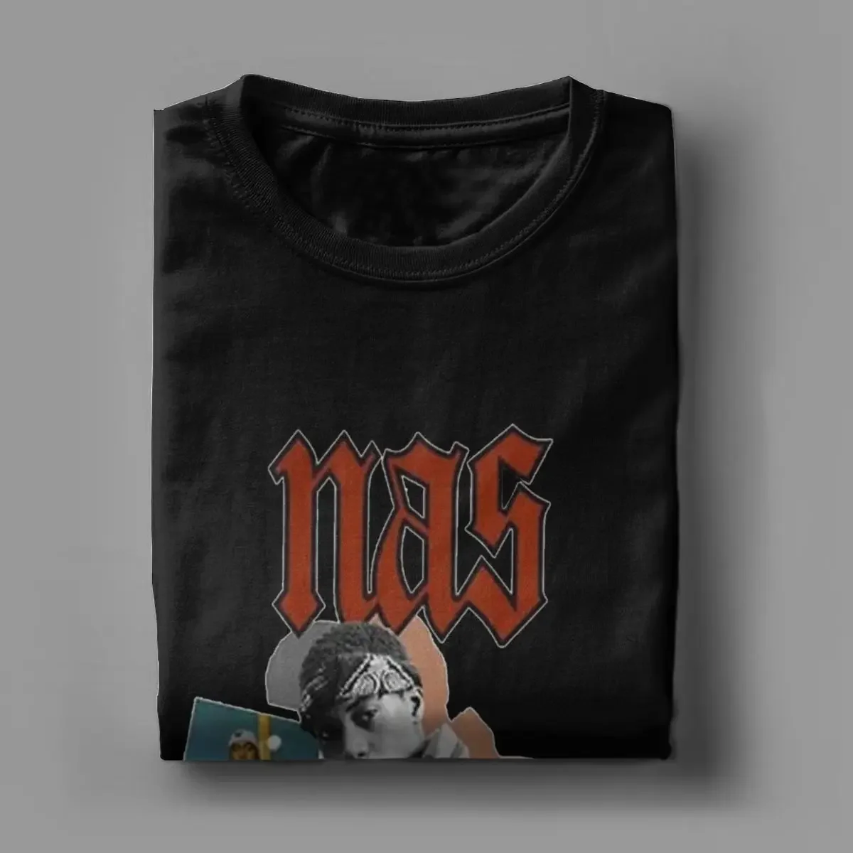Фото Летняя мужская и женская футболка Illmatic Nas Rapper, одежда, хлопковые топы в стиле хип-хоп, Винтажная Футболка №4