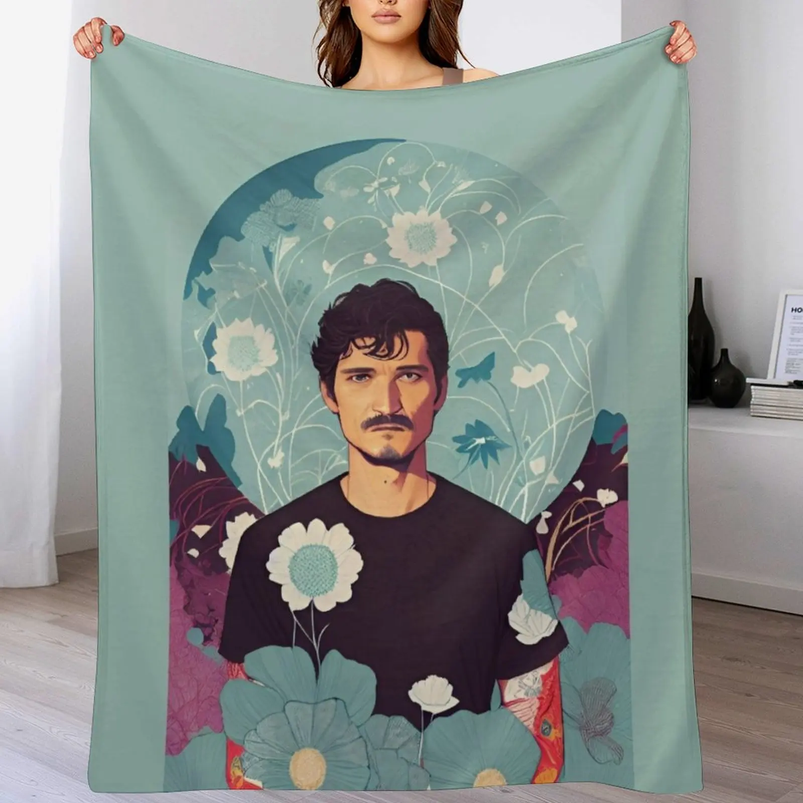 Одеяло Pedro Pascal By CallisC Arts, плюшевые многофункциональные одеяла для среды