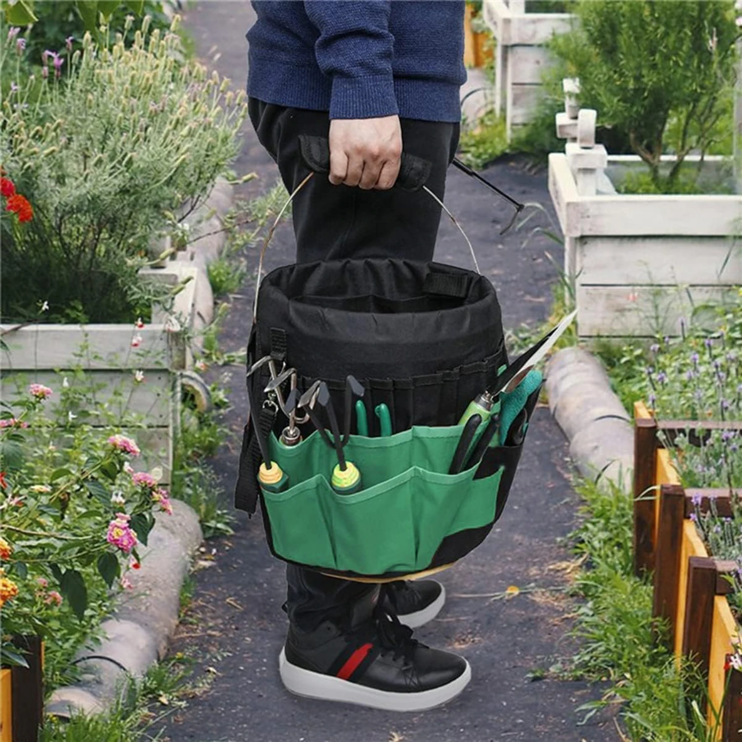 Фото Fect Gift for Green Thumb Friends — практичная и шикарная большая сумка для занятий на открытом воздухе — высококачественная большая сумка для всех ваших посадки №5