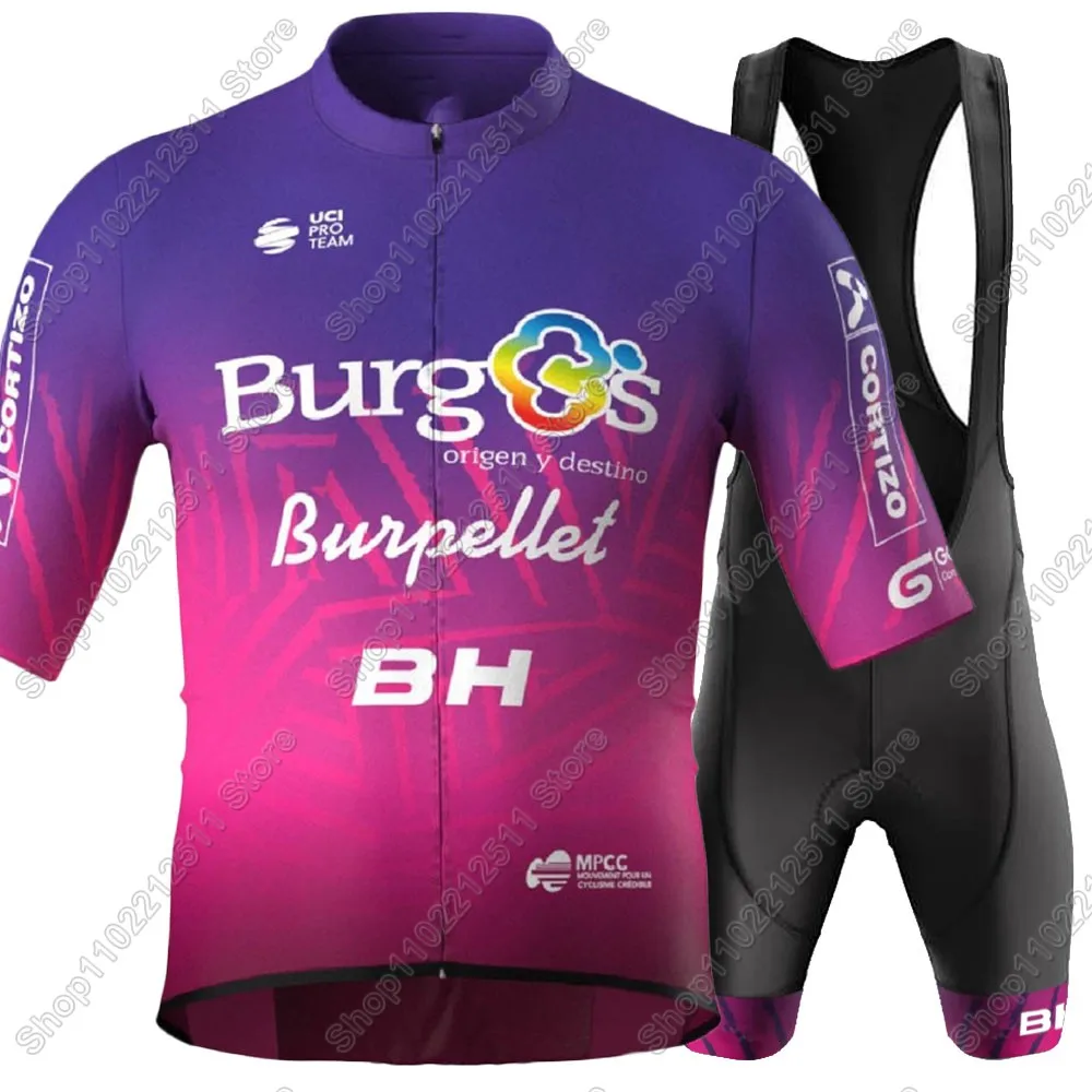 Фото Комплект велосипедного трикотажа Burgos Burpellet BH Team 2025, одежда для велосипеда, рубашки для шоссейного велосипеда, костюм, велосипедные нагрудники, шорты MTB Ropa Maillot №2