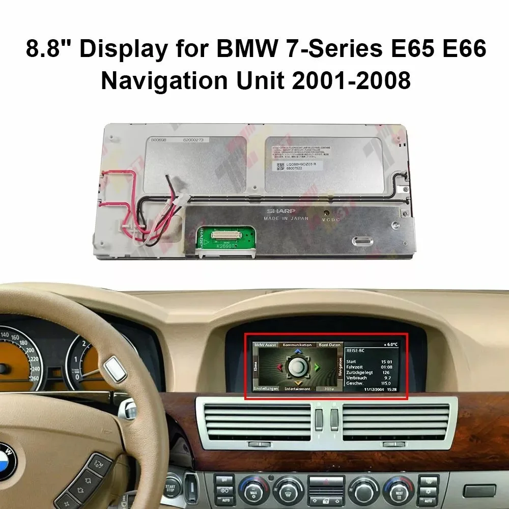 Фото ЖК-дисплей 8,8 дюйма для BMW E90 E91 E60 E61 E63 E64 E65 E66 E70 E71 X5 CIC CCC CID приборная панель GPS-дисплей №3