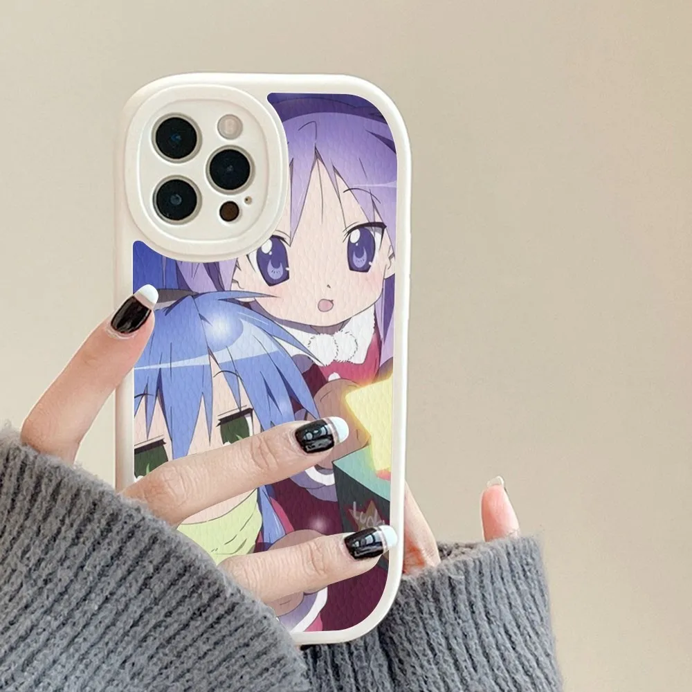 Фото Anime girl Lucky Star Phone Case Hard Leather For iPhone 16 15 14 13 12 Mini 11 14 Pro Max Xs X Xr 7 8 Plus Fundas №3