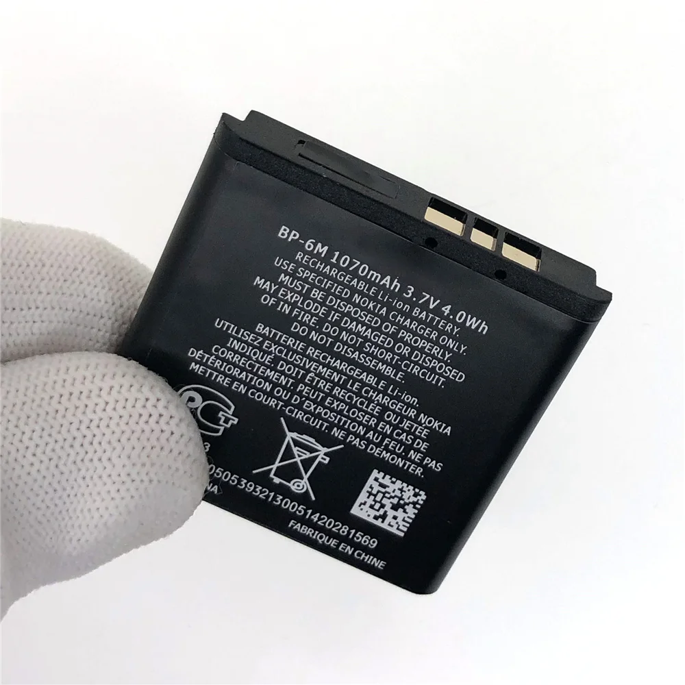 Фото Сменный аккумулятор BP-6M BP 6M для Nokia 6233 6280 6288 9300 N73 N77 N93 N93S 3250 6290 9300 9300i аккумуляторная батарея №3