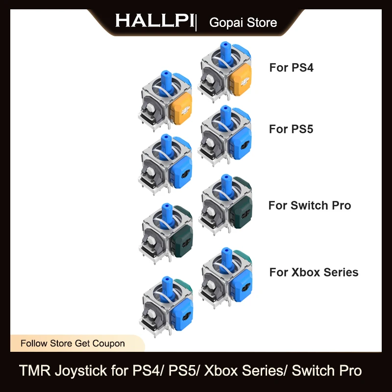 Электромагнитный джойстик HALLPI TMR для PS4, PS5, геймпад для Switch Pro, замена контроллера серии Xbox