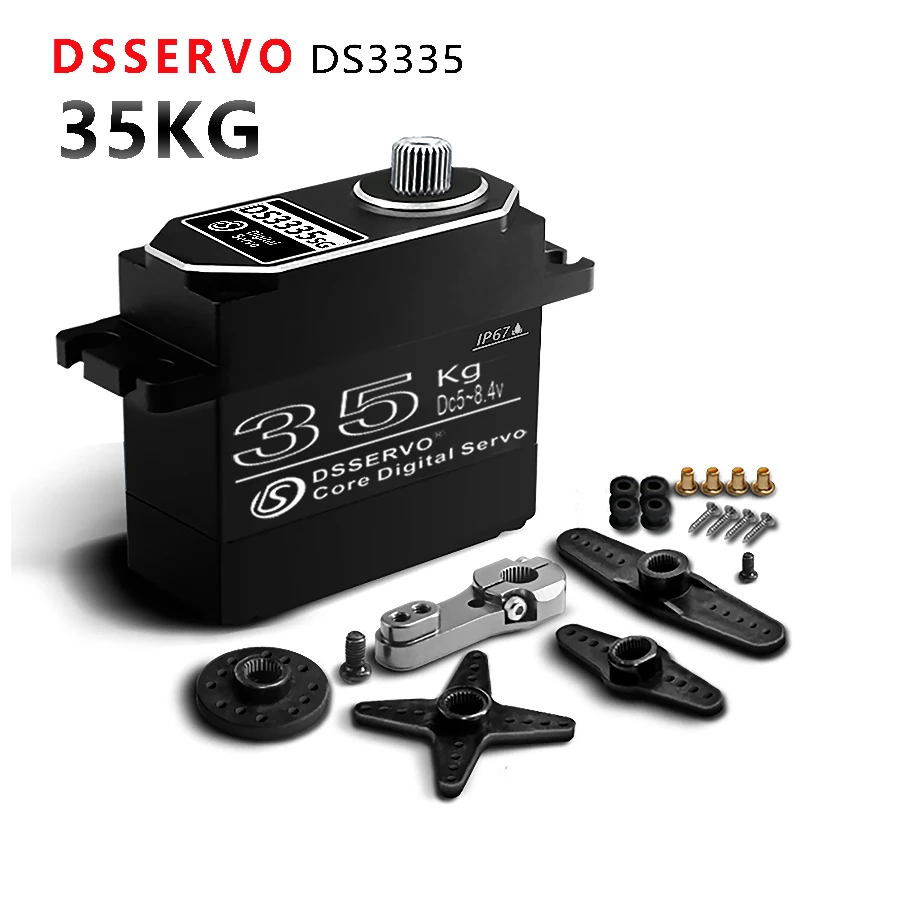 D Pangervo DS3335/DS3345 Металлическая шестерня с высоким крутящим моментом IP67 Водонепроницаемый сервопривод для 1/8 1/10 RC Гусеничный автомобиль SCX10 TRX4