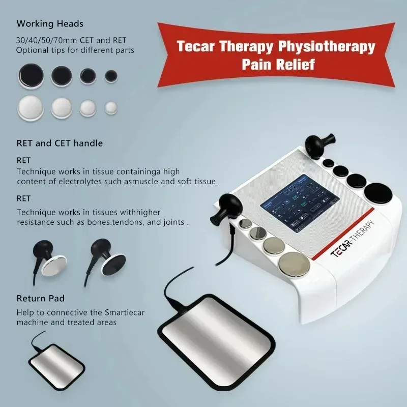 Аппарат для диатермии Tecar Therapy CET RET RF Indiba для спортивного реабилитатора, спортивный терапевт, машина для терапии Tecar для боли в теле