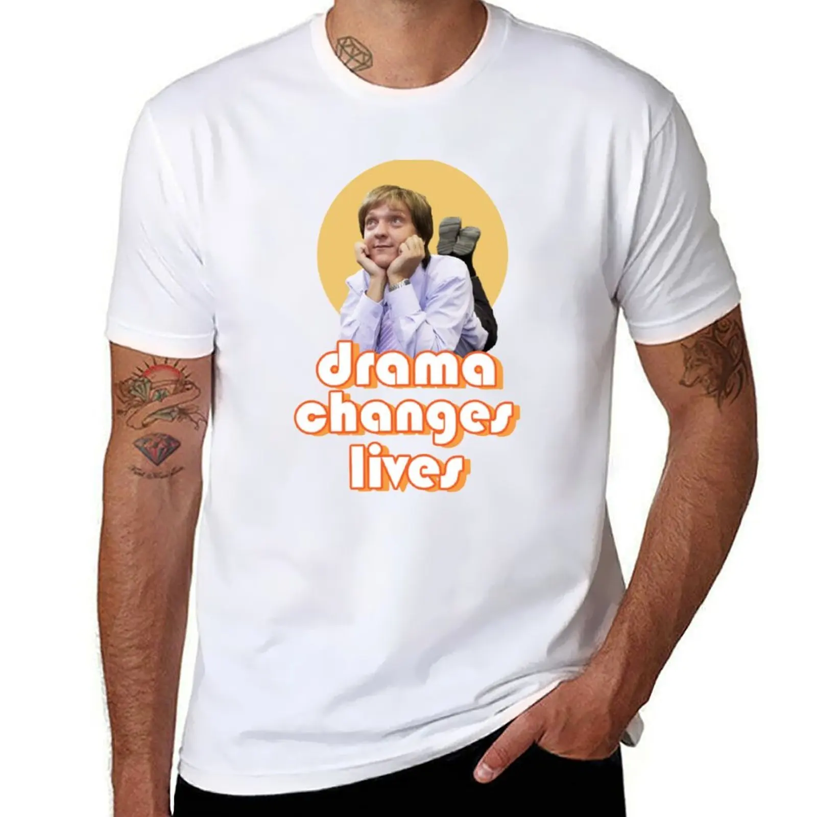 Greg Gregson Mr G - футболка Summer Heights High Drama Changes Lives, мужские футболки с рисунком, мужская футболка