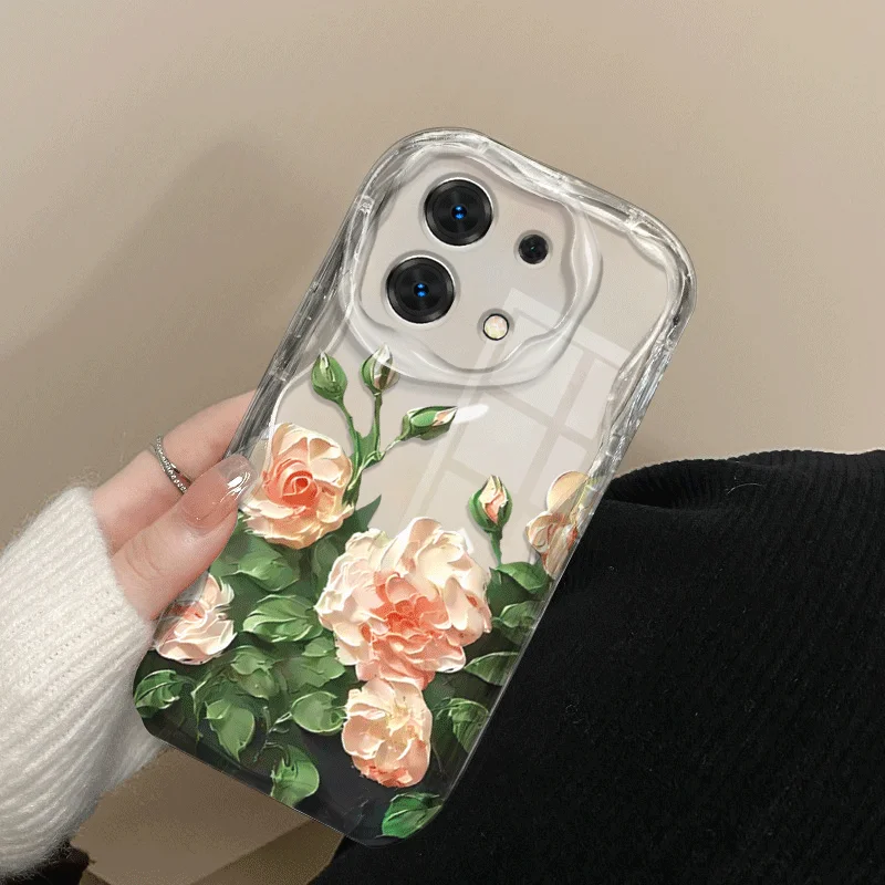 Фото Гибкий чехол из ТПУ для Xiaomi Poco M7 Pro 5G, противоударный, с милым цветочным узором, защитная задняя крышка, Fundas Coque №4
