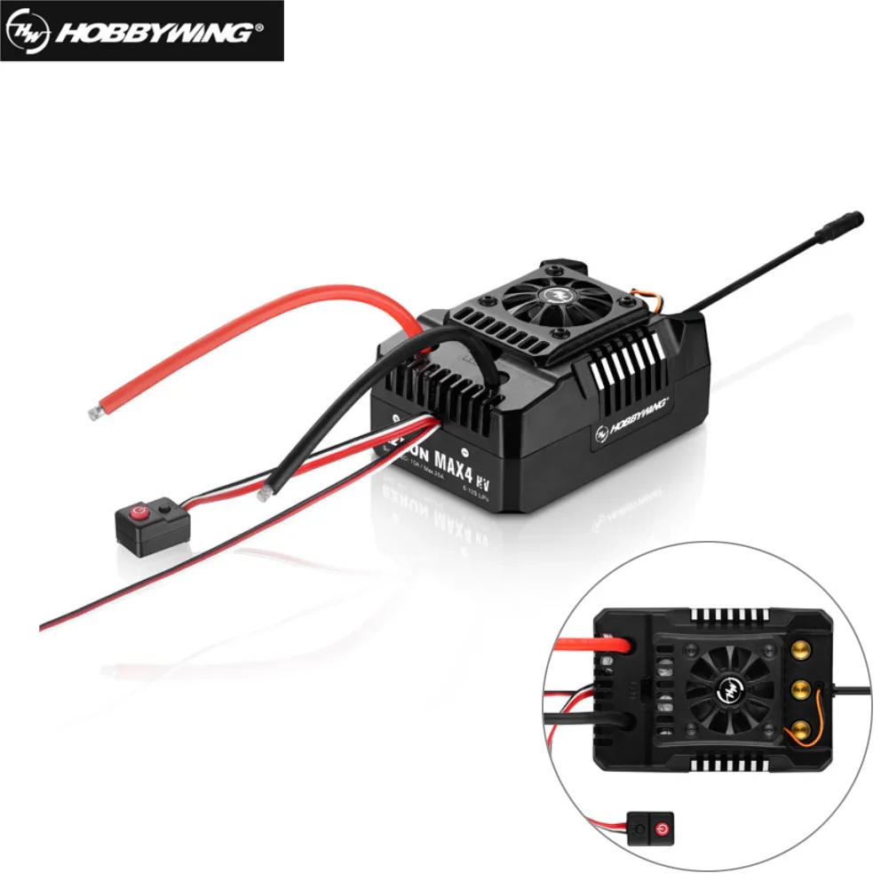 Фото Модель автомобиля-багги Hobbywing Ezrun MAX4 HV 300A ESC + 70125 560KV №5