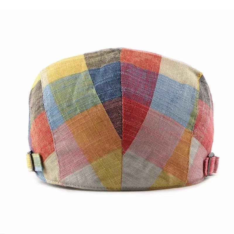 Фото Кепки Lente Zomer Kleur Plaid Krantenverkoper Mannen Katoen Platte Piekte Hoed Vrouwen Schilder Baret Hoeden 05 №4